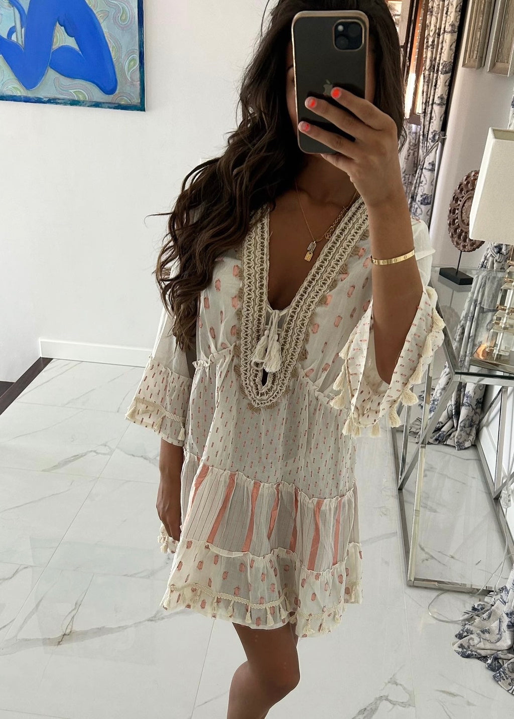 Deya Embellished Kaftan Dress