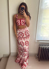 Dulce Maxi Skirt Co-Ord Set - Red