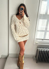 Iris Cream Crochet Mini Dress