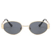 Milan Black & Gold Oval Sunglasses
