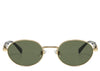 Rome Green & Gold Oval Sunglasses