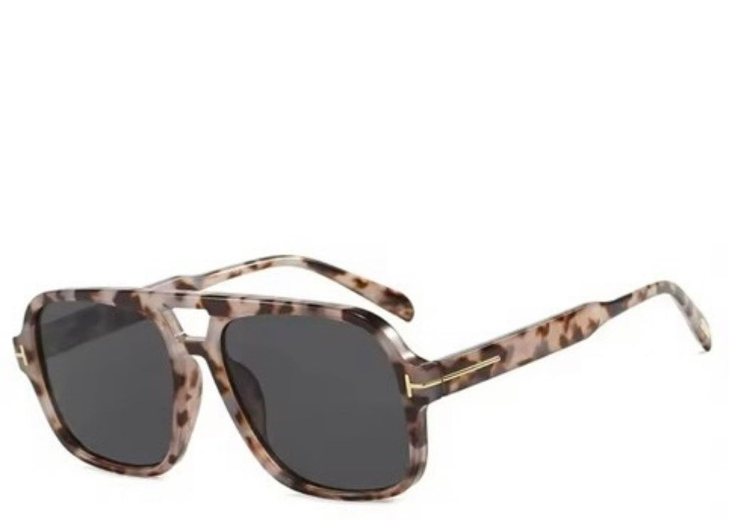 Dallas Leopard Grey Tint Sunglasses