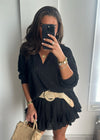 Luna Broderie Co-Ord Set - Black