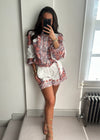 Capri Premium Coral Shirt & Shorts Set