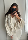 Kira Teddy Super Soft Knit Set - Cream