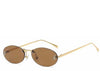 Miami Brown & Gold Oval Sunglasses
