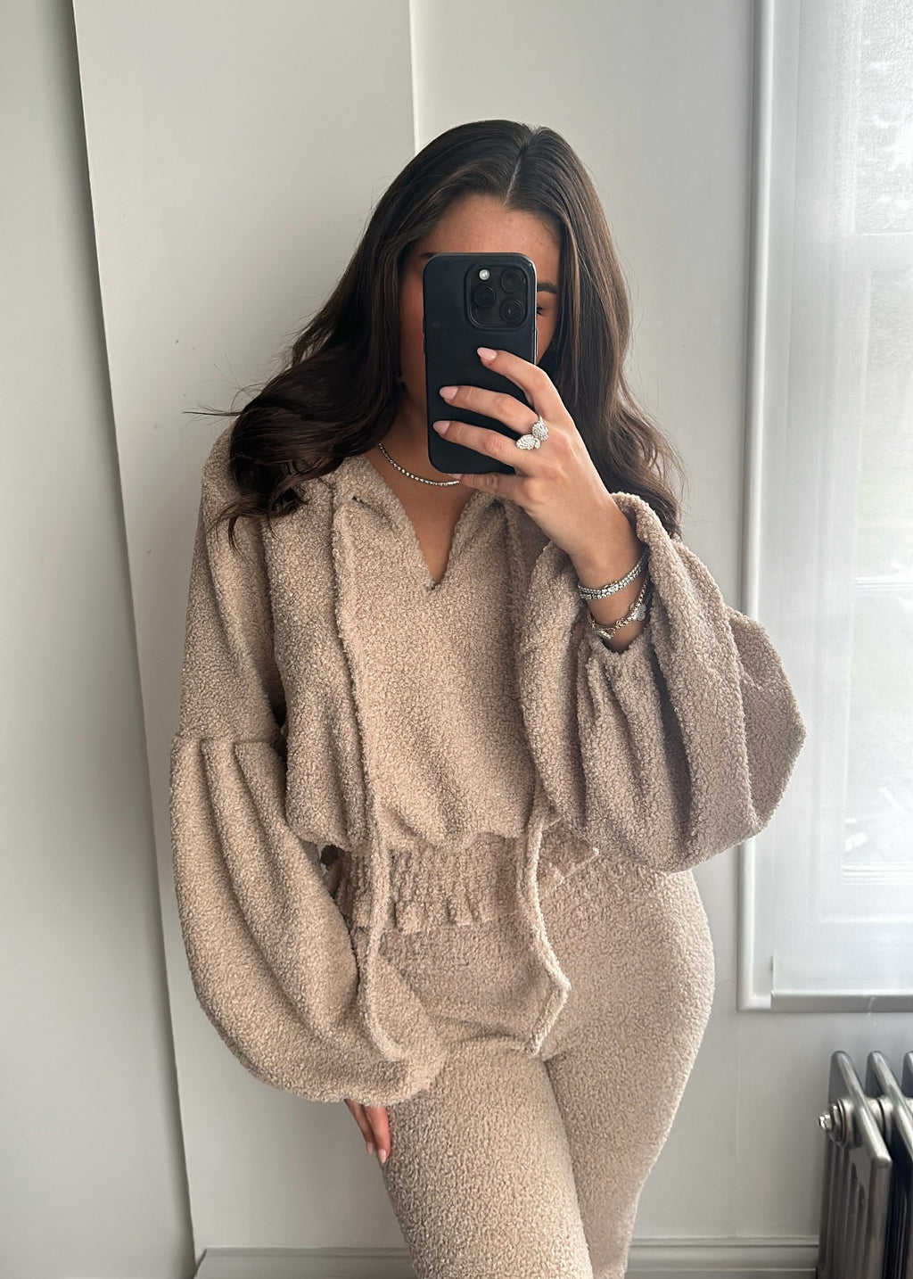 Kira Teddy Super Soft Knit Set - Beige