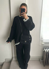 Chiara Knit Jumper & Trouser Set - Black