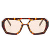 Brooklyn Leopard Peach Tint Sunglasses