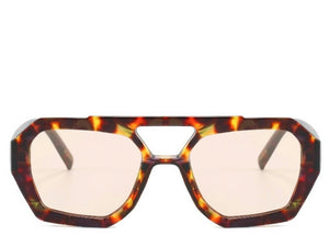Brooklyn Leopard Peach Tint Sunglasses
