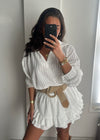 Luna Broderie Co-Ord Set - White