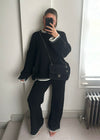 Chiara Knit Jumper & Trouser Set - Black