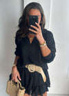Luna Broderie Co-Ord Set - Black