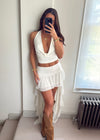 Rita Halter Skirt Set - White