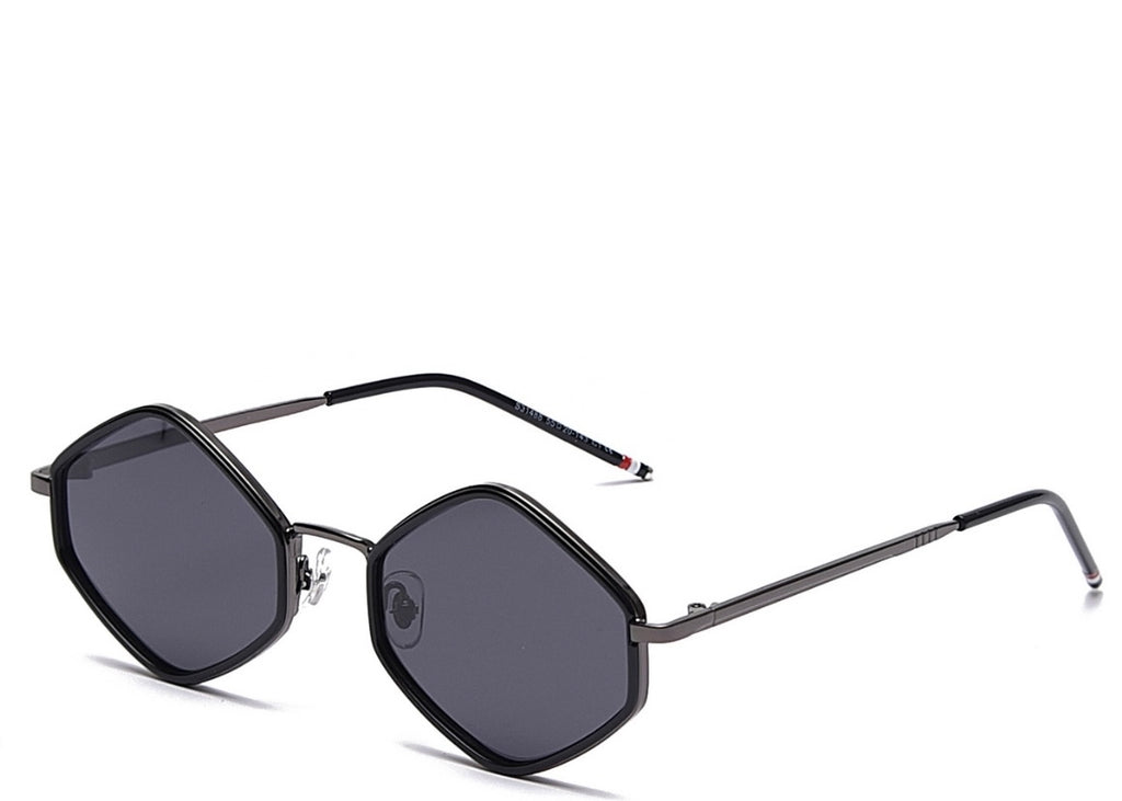 Monaco Round Black Sunglasses