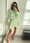 Maya Pistachio Ruffle Mini Dress
