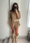 Luna Broderie Co-Ord Set - Mocha