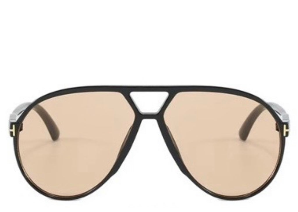 Chicago Oversized Round Mocha Sunglasses