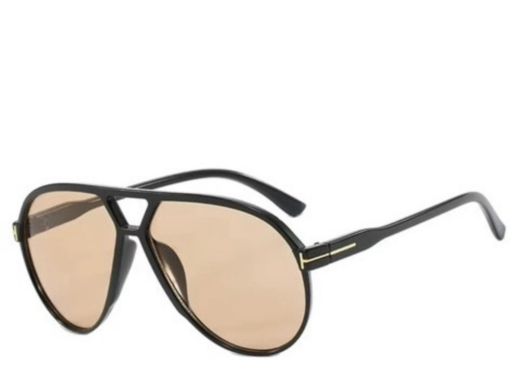 Chicago Oversized Round Mocha Sunglasses