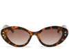 Jamaica Leopard Round Cat Eye Sunglasses