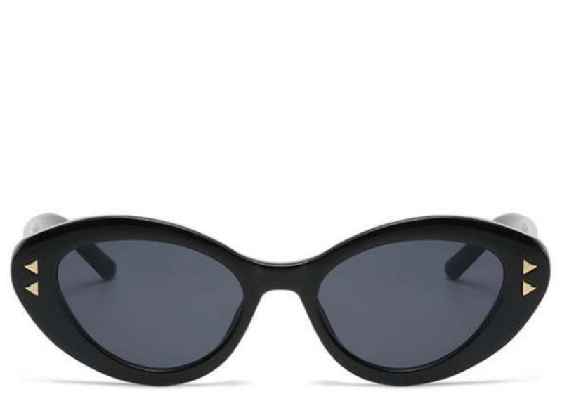 Jamaica Black Round Cat Eye Sunglasses