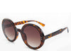 Women's stylish tortoiseshell round oversized sunglasses