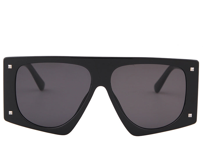 Women's chunky black oversized square sunglasses