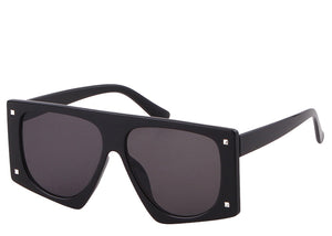 Women's chunky black oversized square sunglasses