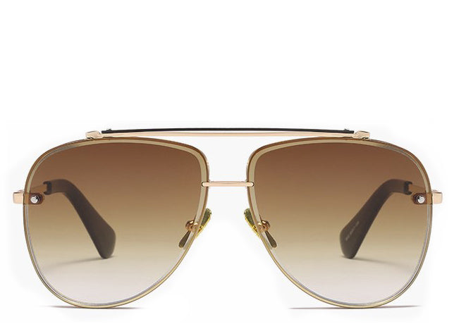 Maldives Brown Oversized Aviators