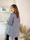 Women's stylish black and white dogtooth shacket / overshirt