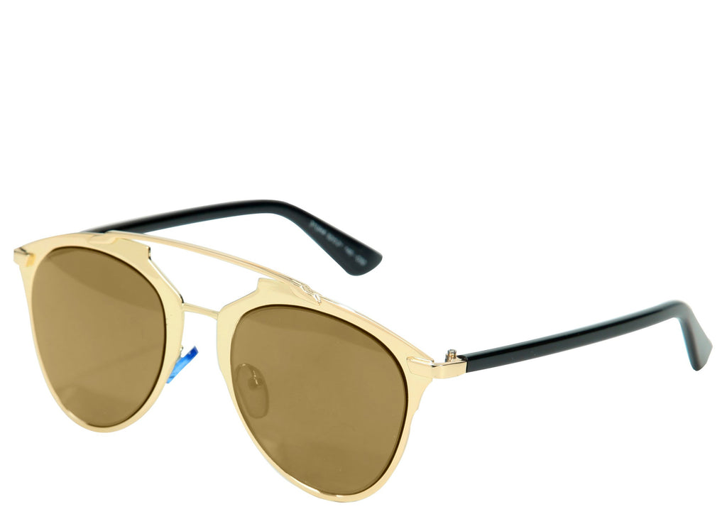 Women's gold mirrored stylish sunglasses