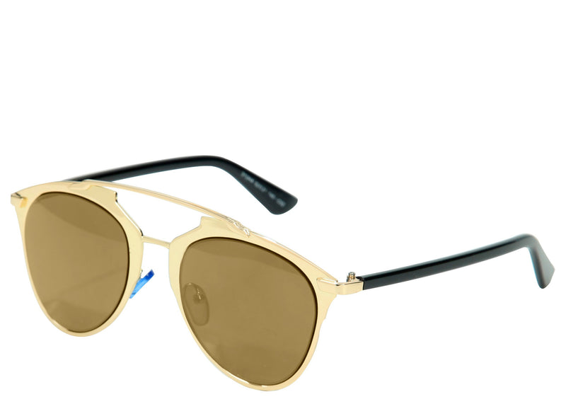 Women's gold mirrored stylish sunglasses