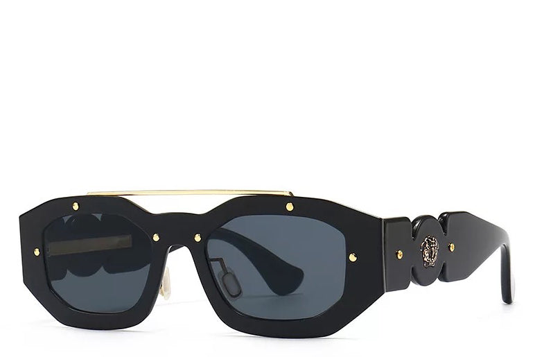 Santorini Black Square Sunglasses