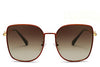 Women's brown oversized cat eye sunglasses