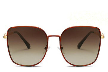 Women's brown oversized cat eye sunglasses