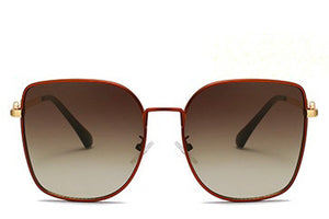 Women's brown oversized cat eye sunglasses