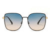Women's blue oversized cat eye sunglasses