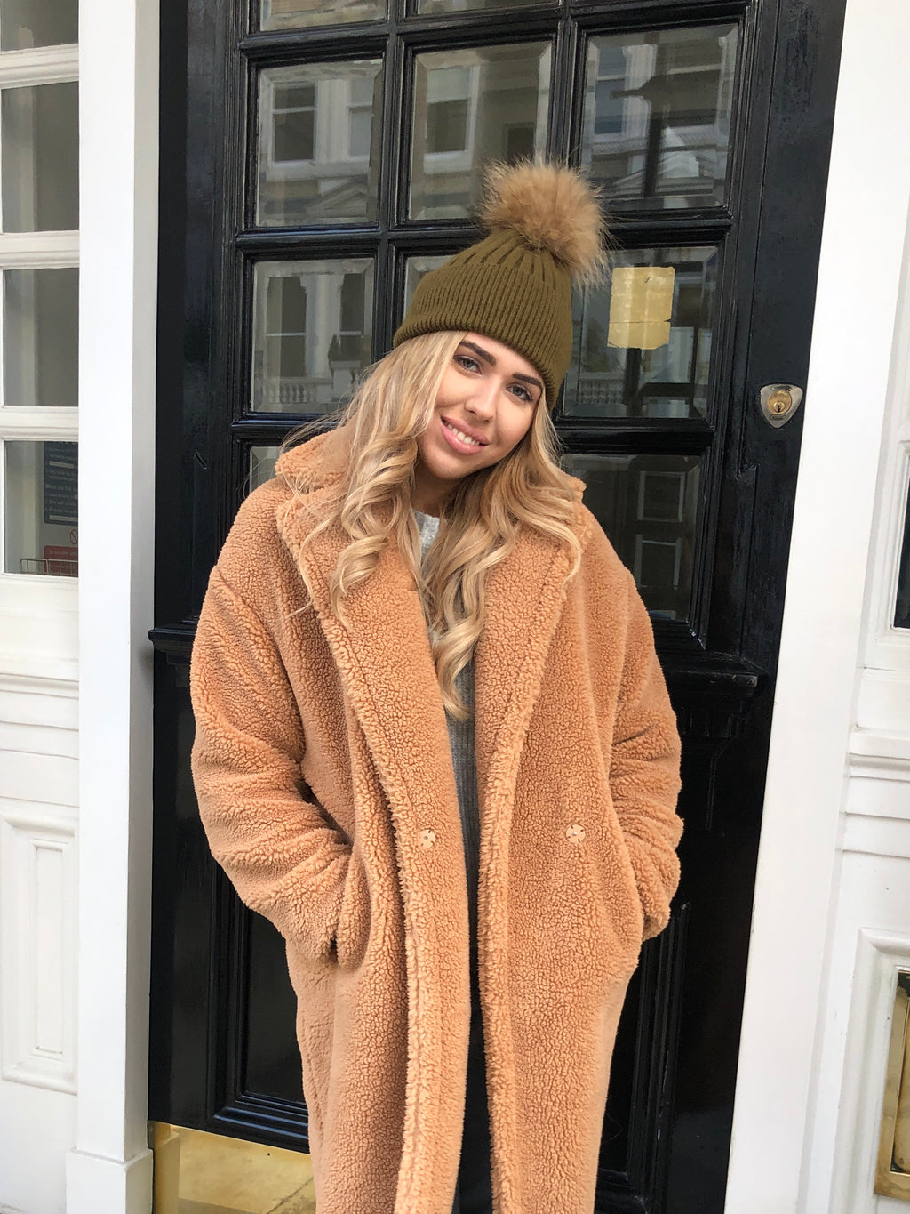 Khaki Single Bobble Hat