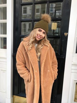 Khaki Single Bobble Hat