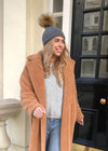 Grey Single Bobble Hat