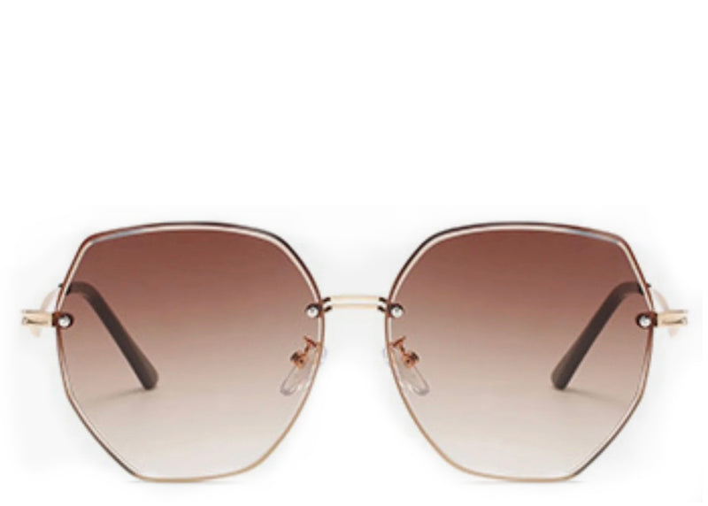 Bahamas Brown Oversized Tinted Aviators