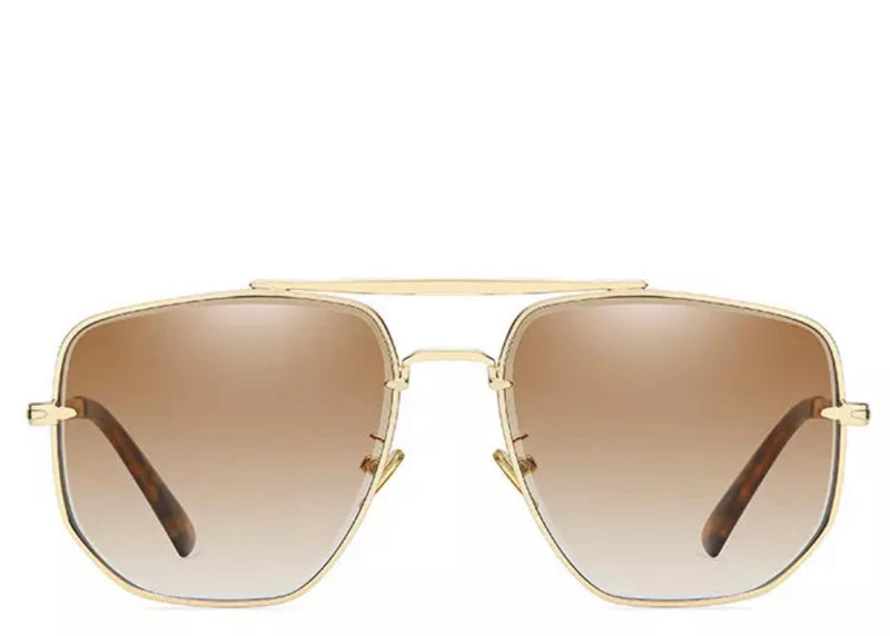 Women's brown tint square sunglasses