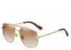 Women's brown tint square sunglasses