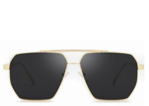 Porto Black Oversized Square Aviators