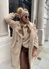 Mocha Double Bobble Hat