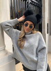 All Black Double Bobble Hat