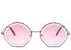 Pink gradient women's shell tinted sunglasses