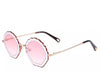 Pink gradient women's shell tinted sunglasses