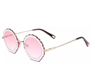 Pink gradient women's shell tinted sunglasses