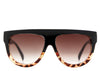 Women's flat top oversized tortoiseshell sunglasses 
